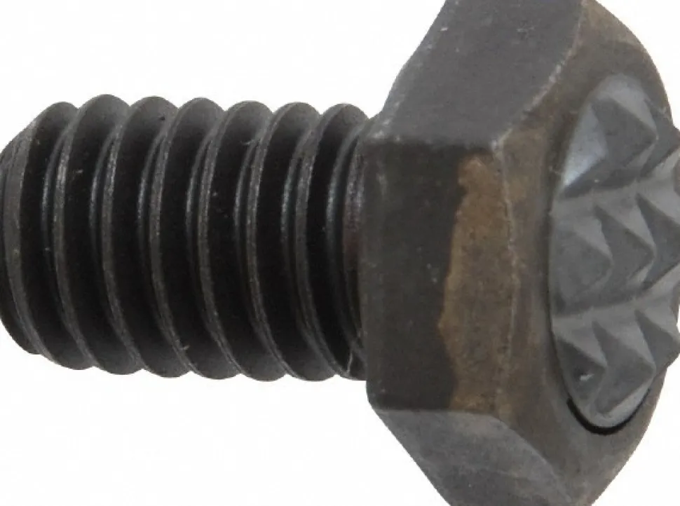 Serrated Tooth, 5/16-18, 1/2" Shank Length, 1/2" Thread Length, Black Oxide Finish, Hex Head, Adjustable Positioning Gripper