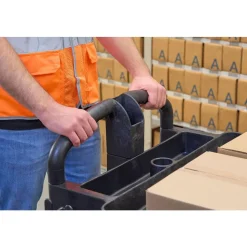 Service Utility Cart: 39" Long, 18" Wide, Resin, 500.000 lb Capacity, Black