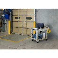 Service Utility Cart: 44" Long, 25-1/4" Wide, Resin, 500.000 lb Capacity, Beige