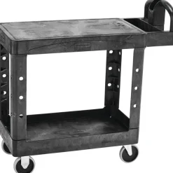 Service Utility Cart: Plastic, Black