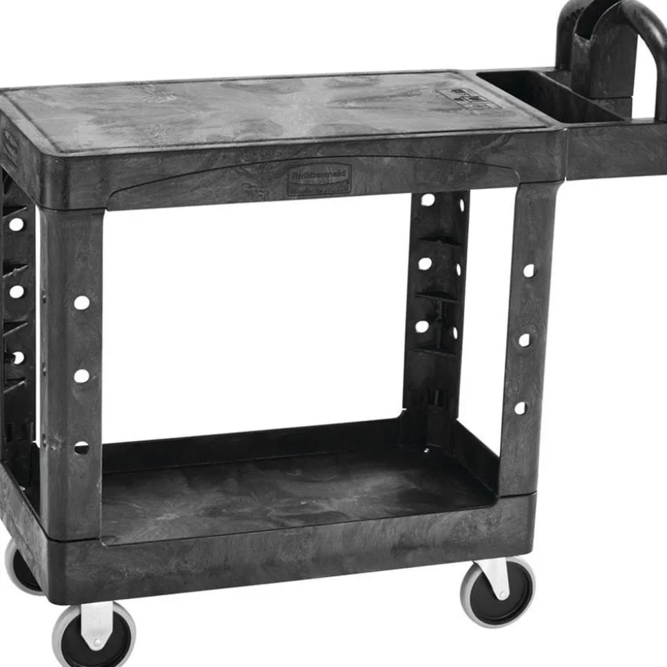 Service Utility Cart: Plastic, Black