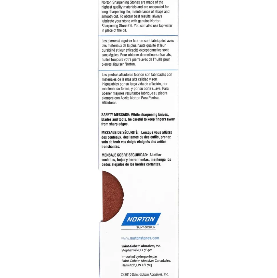 Sharpening Stone: 1/2'' Thick, Rectangle, Aluminum Oxide