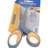 Shears: 7" OAL, 2-3/4" LOC, Titanium Blades