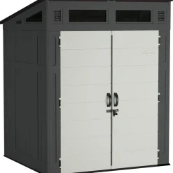 Sheds: Shed Type: Vertical Storage Shed; Overall Width: 75 in; Overall Depth: 65.25 in; Overall Height: 89.75 in