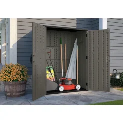 Sheds: Shed Type: Vertical Storage Shed; Overall Width: 53 in; Overall Depth: 32.5 in; Overall Height: 71.5 in