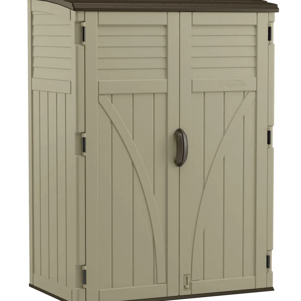 Sheds: Shed Type: Vertical Storage Shed; Overall Width: 53 in; Overall Depth: 32.5 in; Overall Height: 71.5 in