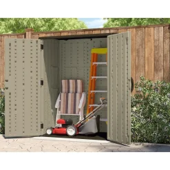 Sheds: Shed Type: Vertical Storage Shed; Overall Width: 53 in; Overall Depth: 32.5 in; Overall Height: 71.5 in