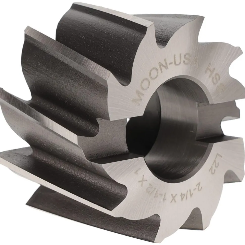 Shell End Mill: 2-1/4" Dia, 1" Arbor Hole, 10 Flute, High Speed Steel