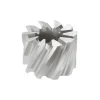 Shell End Mill: 2" Dia, 3/4" Arbor Hole, 10 Flute, High Speed Steel