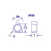 Shim for Indexables: 1/2" Inscribed Circle