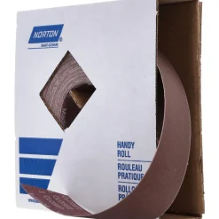 Shop Roll: 2" Wide, 50 Yd Long, 240 Grit, Aluminum Oxide