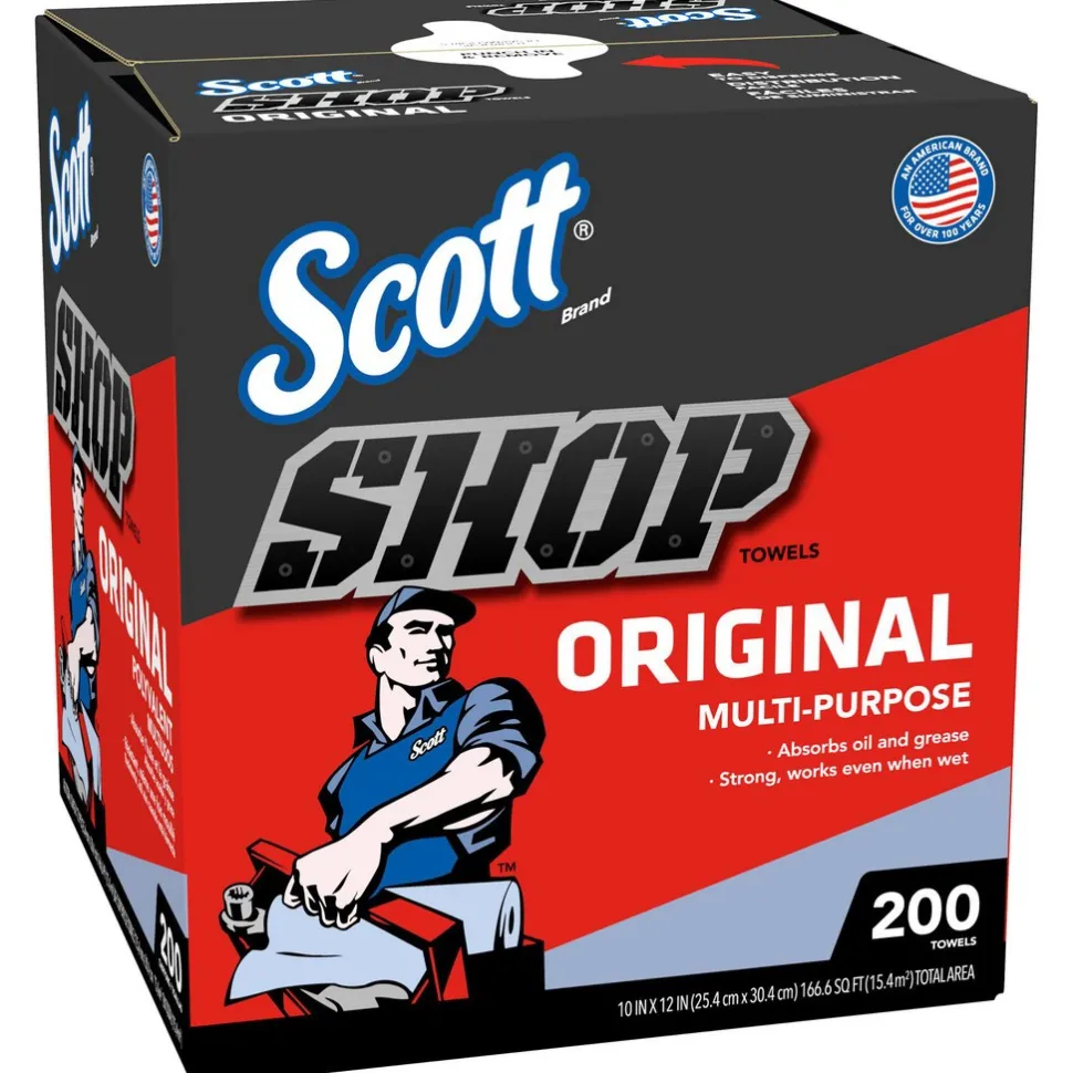Shop Towels Original™ (75190), Original Blue Shop Towels, 9"x12" sheets, Pop-Up™ Box