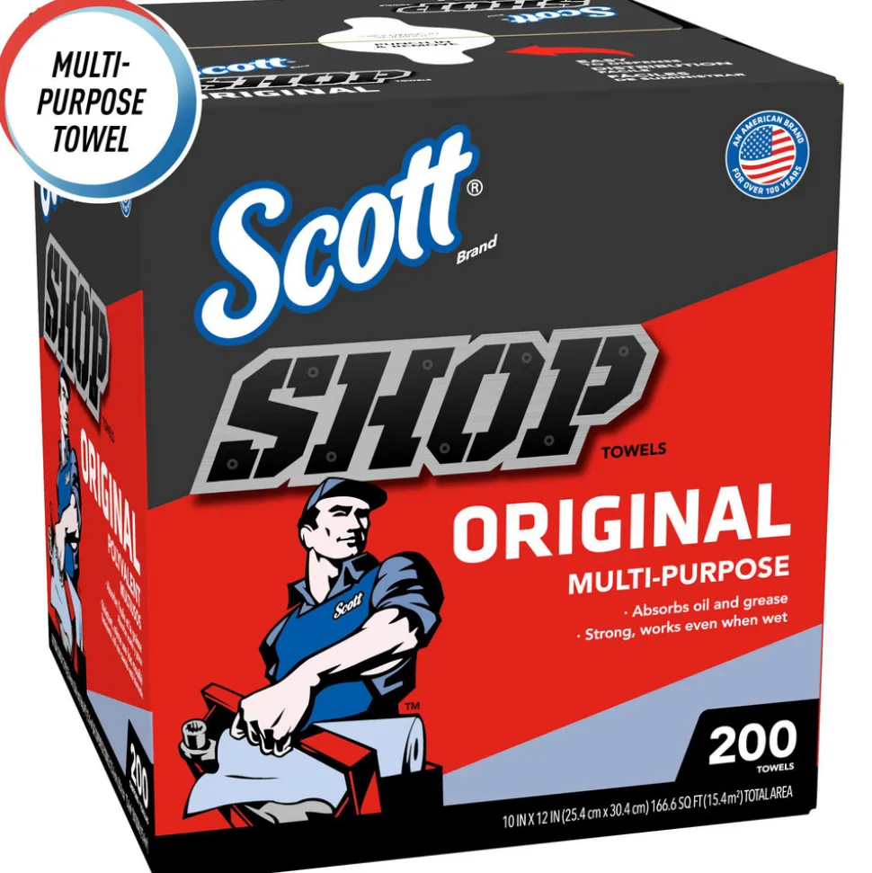Shop Towels Original™ (75190), Original Blue Shop Towels, 9"x12" sheets, Pop-Up™ Box