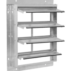 Shutters: Fan Size: 48; Opening Height: 48-1/2; Overall Height (Inch): 51; Material: Galvanized Frame with Aluminum Blades