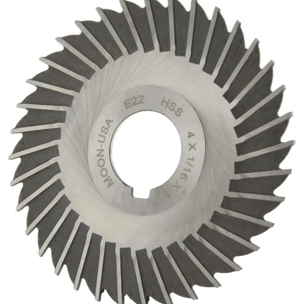 Side Chip Saw: 4" Blade Dia, 1/16" Blade Thickness, 1" Arbor Hole Dia, 36 Teeth, High Speed Steel