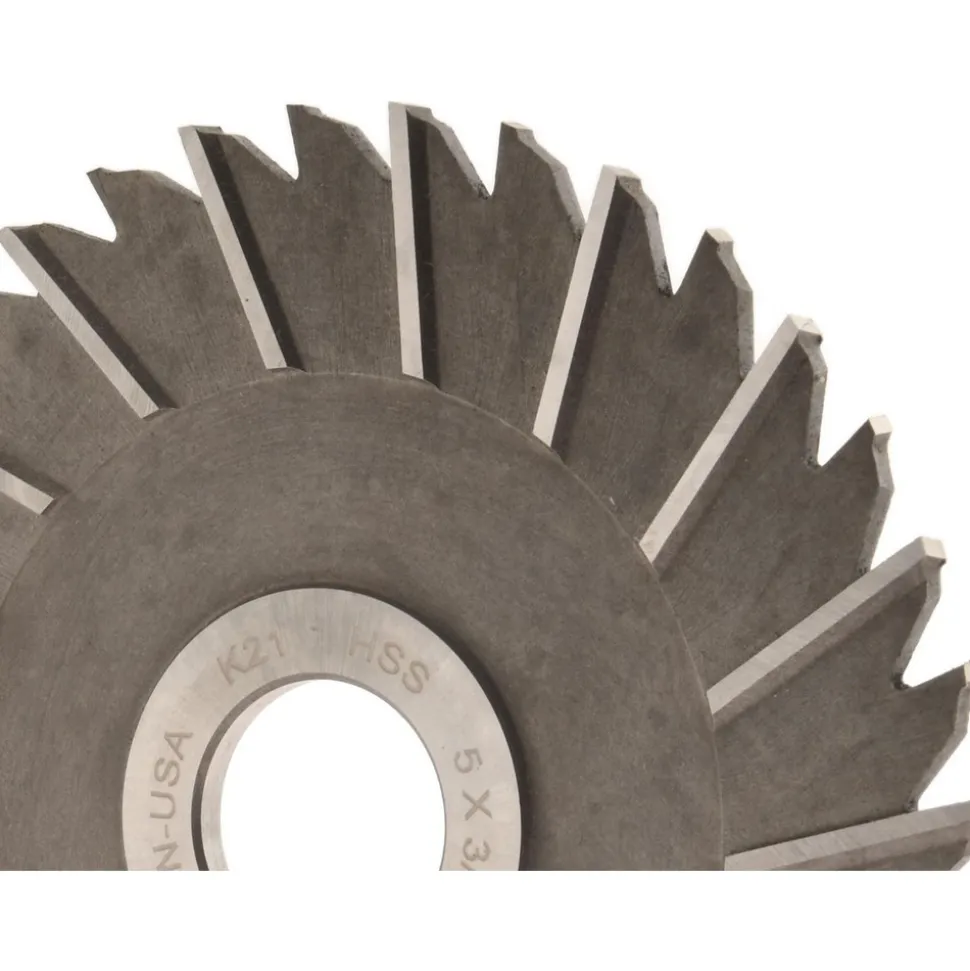 Side Chip Saw: 5" Blade Dia, 3/16" Blade Thickness, 1" Arbor Hole Dia, 36 Teeth, High Speed Steel