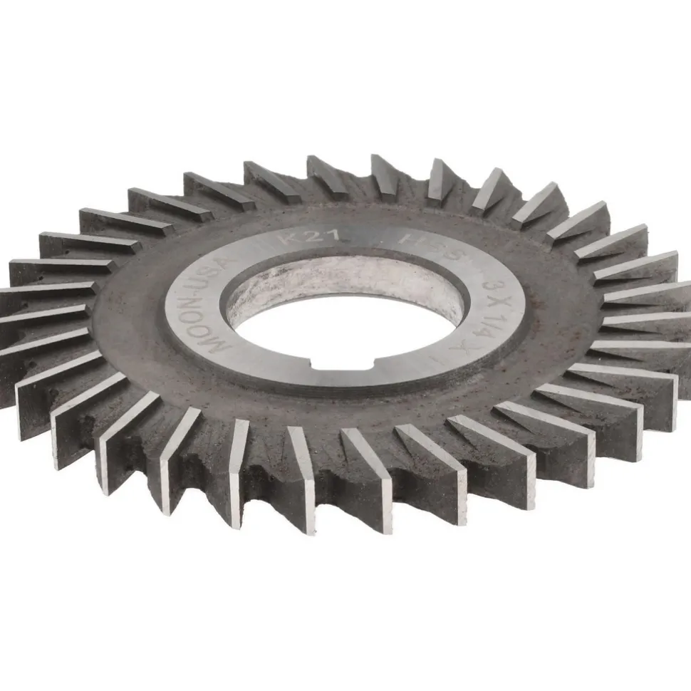 Side Chip Saw: 3" Blade Dia, 1/4" Blade Thickness, 1" Arbor Hole Dia, 32 Teeth, High Speed Steel