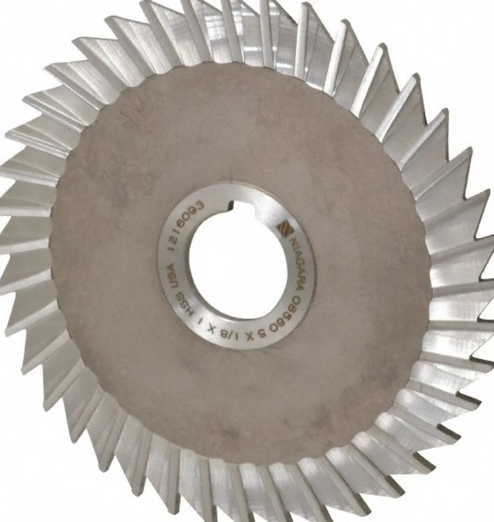 Side Chip Saw: 5" Blade Dia, 1/8" Blade Thickness, 1" Arbor Hole Dia, 40 Teeth, High Speed Steel