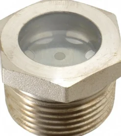 15/16" Sight Dia, 1" Thread, 1.06" OAL, High Pressure Fused Pipe Thread with Reflector Sight Glass & Flow Sight