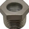 9/16" Sight Dia, 1/2" Thread, 0.78" OAL, High Pressure Fused Pipe Thread with Reflector Sight Glass & Flow Sight