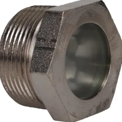 1-3/16" Sight Dia, 1-1/4" Thread, 1.22" OAL, High Pressure Fused Pipe Thread with Reflector Sight Glass & Flow Sight