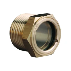 2" Sight Dia, 1" Thread, 1-1/4" OAL, Viewport Sight Glass & Flow Sight