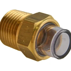 1" Sight Dia, 1/2" Thread, 1-17/32" OAL, Viewport Sight Glass & Flow Sight