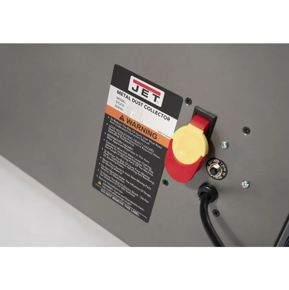 Single-Stage Dust Collector: 5610 sq ft, Cabinet Mount or Portable, 0.33 hp, 115V, Single Phase