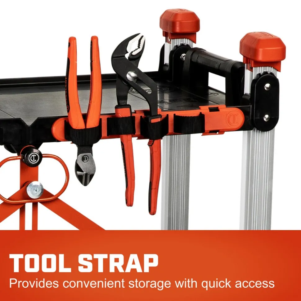 SITERUNNER 3-Shelf Folding Jobsite Cart, 20" Wide, 30-3/5" Long, 42-1/2" High