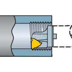 Size 40, 32mm Head Length, 27mm Ctr to Cutting Edge, Left Hand External Modular Threading Cutting Unit Head