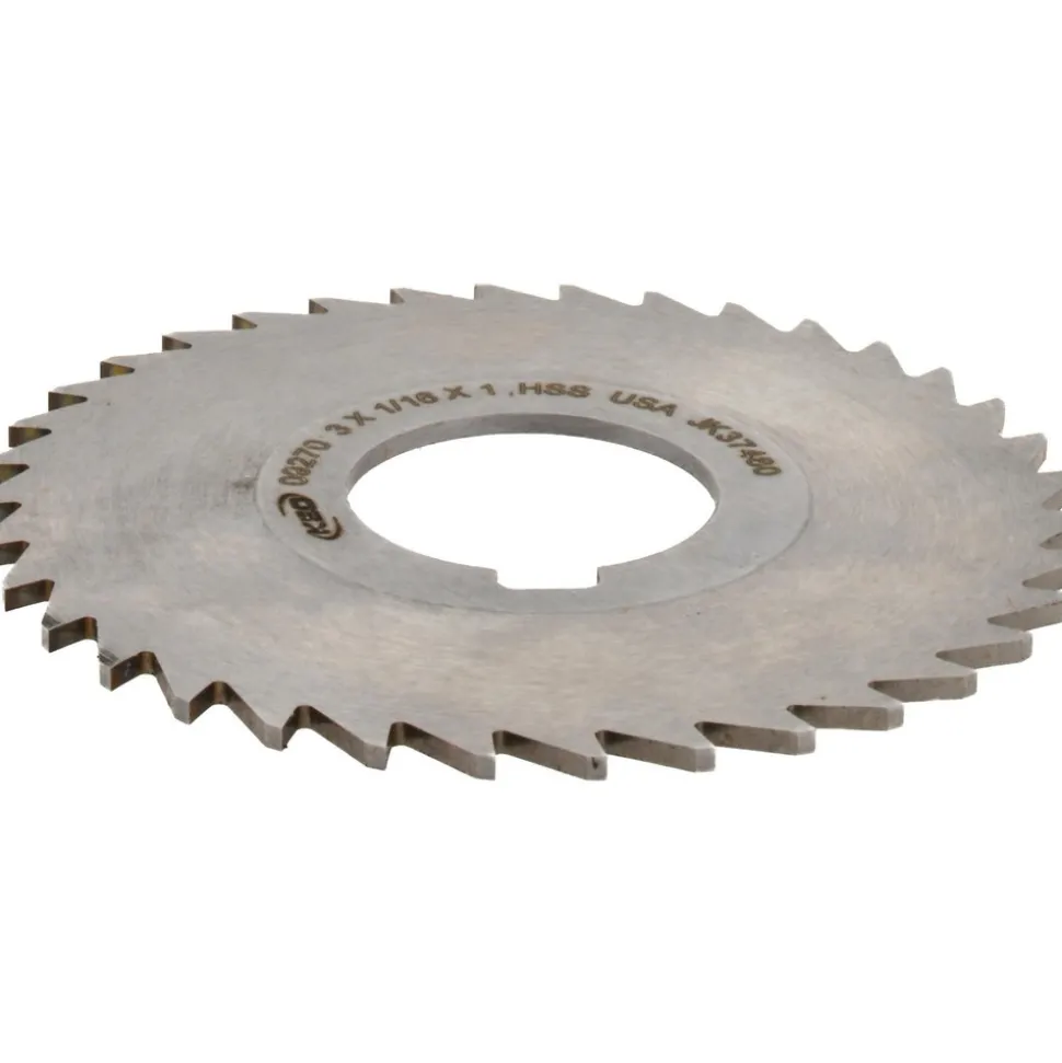 Slitting & Slotting Saw: 3" Dia, 1/16" Thick, 1" Arbor Hole, 36 Teeth, High Speed Steel