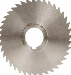 Slitting & Slotting Saw: 4" Dia, 1/16" Thick, 1" Arbor Hole, 40 Teeth, High Speed Steel