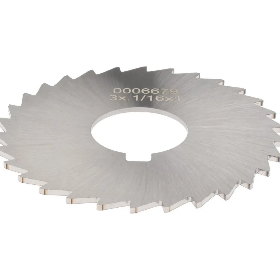Slitting & Slotting Saw: 3" Dia, 1/16" Thick, 1" Arbor Hole, 30 Teeth, High Speed Steel