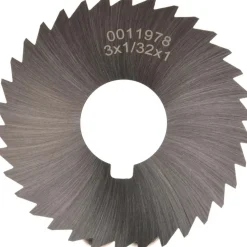 Slitting & Slotting Saw: 3" Dia, 1/32" Thick, 1" Arbor Hole, 34 Teeth, High Speed Steel