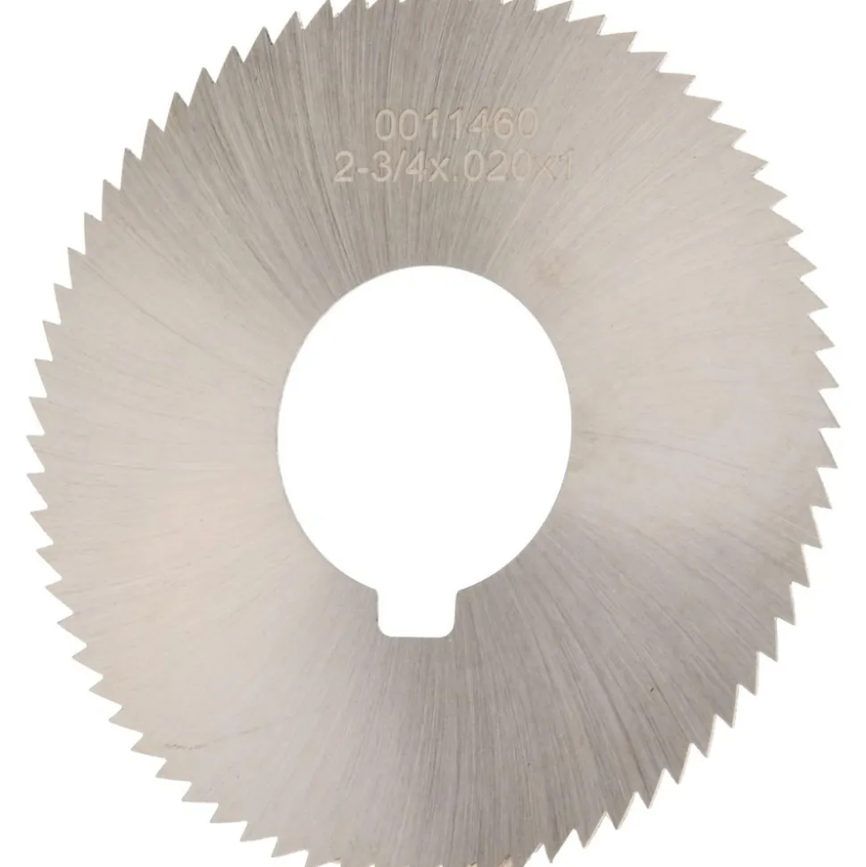 Slitting & Slotting Saw: 2-3/4" Dia, 0.0200" Thick, 1" Arbor Hole, 72 Teeth, High Speed Steel