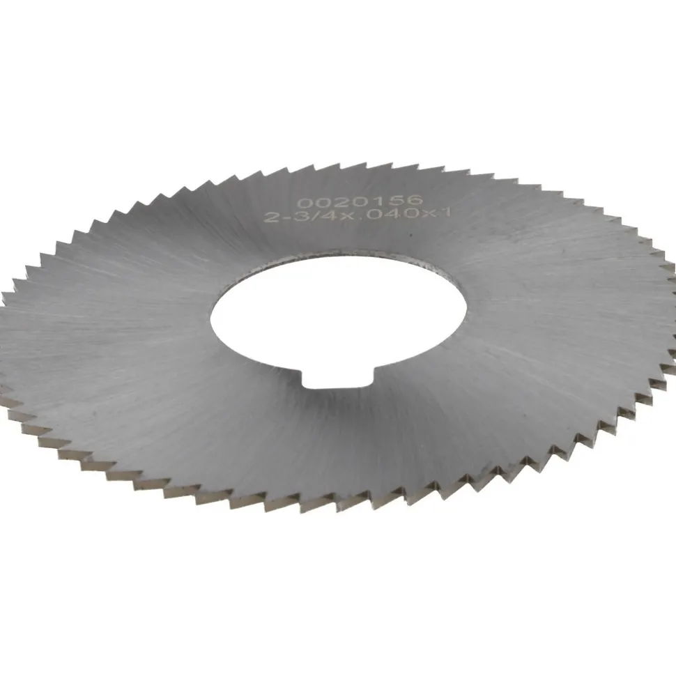 Slitting & Slotting Saw: 2-3/4" Dia, 0.0400" Thick, 1" Arbor Hole, 72 Teeth, High Speed Steel