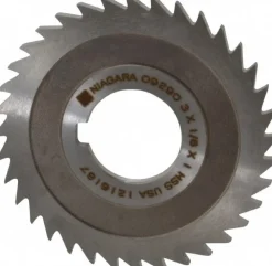 Slitting & Slotting Saw: 3" Dia, 1/8" Thick, 1" Arbor Hole, 36 Teeth, High Speed Steel