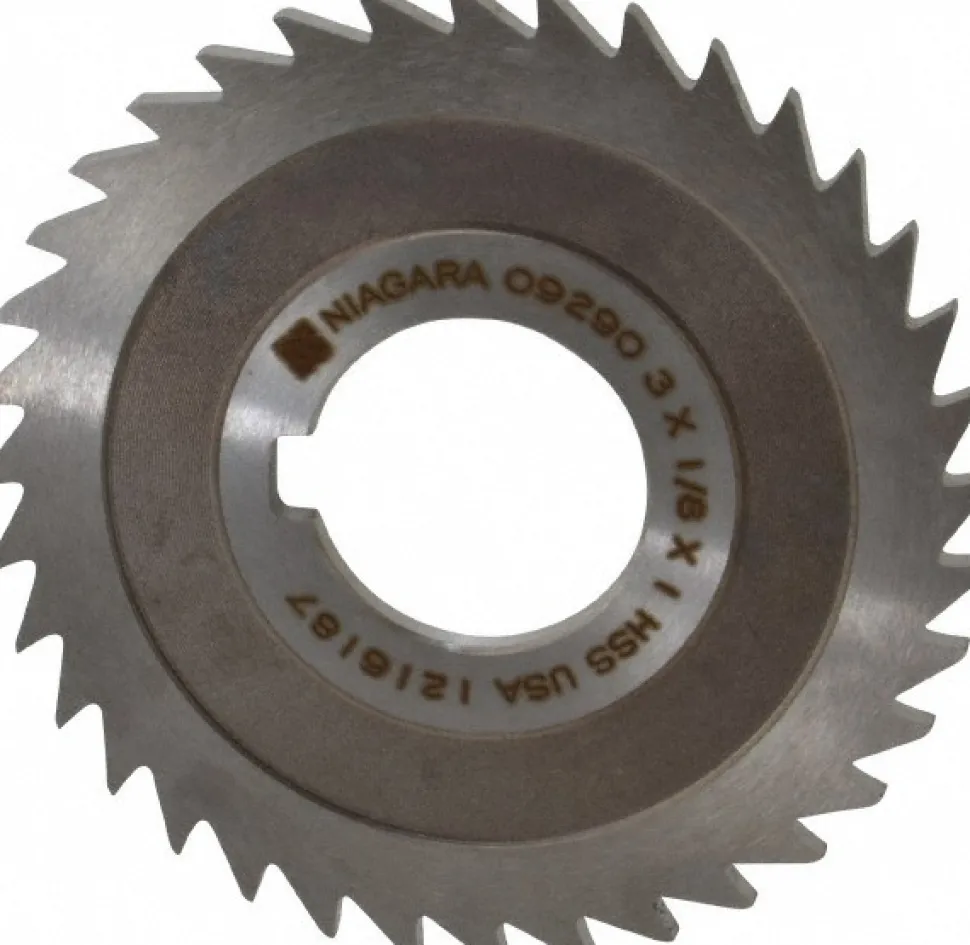 Slitting & Slotting Saw: 3" Dia, 1/8" Thick, 1" Arbor Hole, 36 Teeth, High Speed Steel