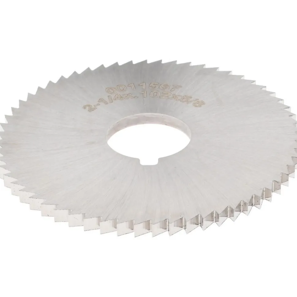 Slitting & Slotting Saw: 2-1/4" Dia, 0.1020" Thick, 5/8" Arbor Hole, 60 Teeth, High Speed Steel