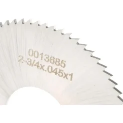 Slitting & Slotting Saw: 2-3/4" Dia, 0.0450" Thick, 1" Arbor Hole, 72 Teeth, High Speed Steel