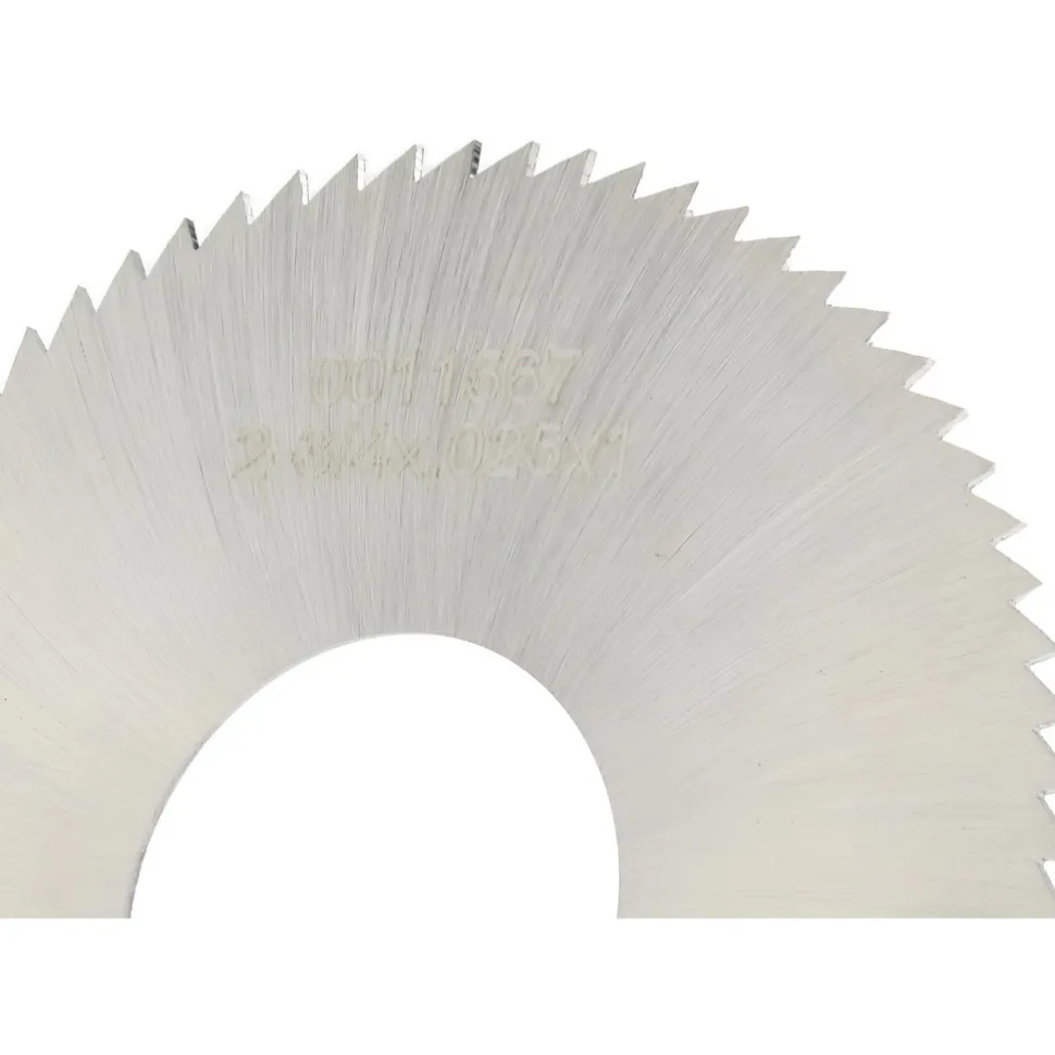 Slitting & Slotting Saw: 2-3/4" Dia, 0.0250" Thick, 1" Arbor Hole, 72 Teeth, High Speed Steel