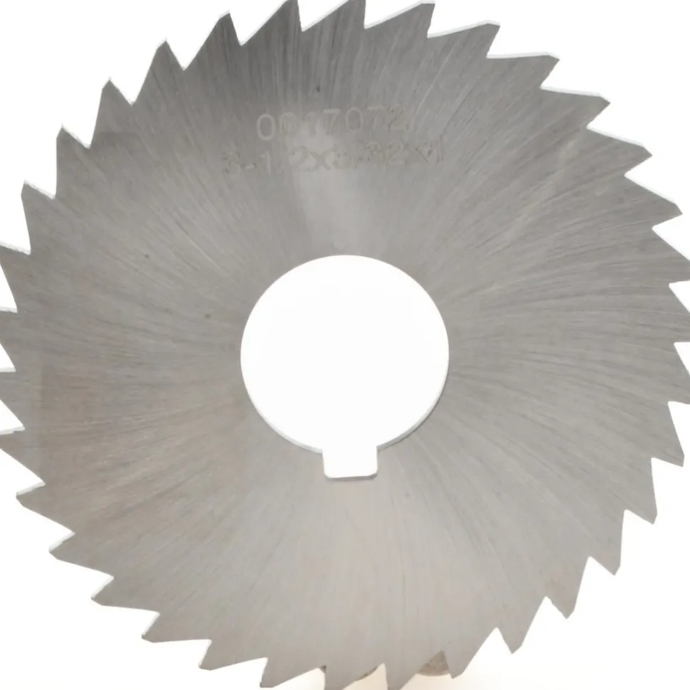 Slitting & Slotting Saw: 3-1/2" Dia, 3/32" Thick, 1" Arbor Hole, 34 Teeth, High Speed Steel