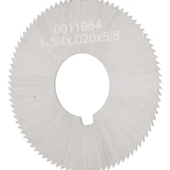 Slitting & Slotting Saw: 1-3/4" Dia, 0.0200" Thick, 5/8" Arbor Hole, 90 Teeth, High Speed Steel