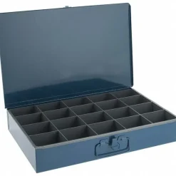Small Parts Storage Box: 20 Compartments, 18.31" OAW, 12.43 OAD, 3.06 OAH