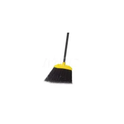 10" Smooth Surface Jumbo Sweep Angle Broom, Metal Handle, Black