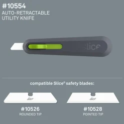 Snap-off Utility Knife: 153.83 mm Handle, Retractable Blade