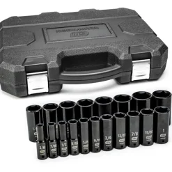 Socket Set: Deep Impact, 19 Pc, 1/2