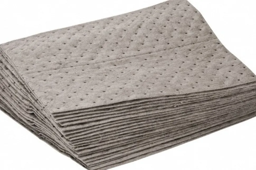 Sorbent Pads: For Universal Use, 15.0000" Wide, 19" Long, 44 gal, Gray