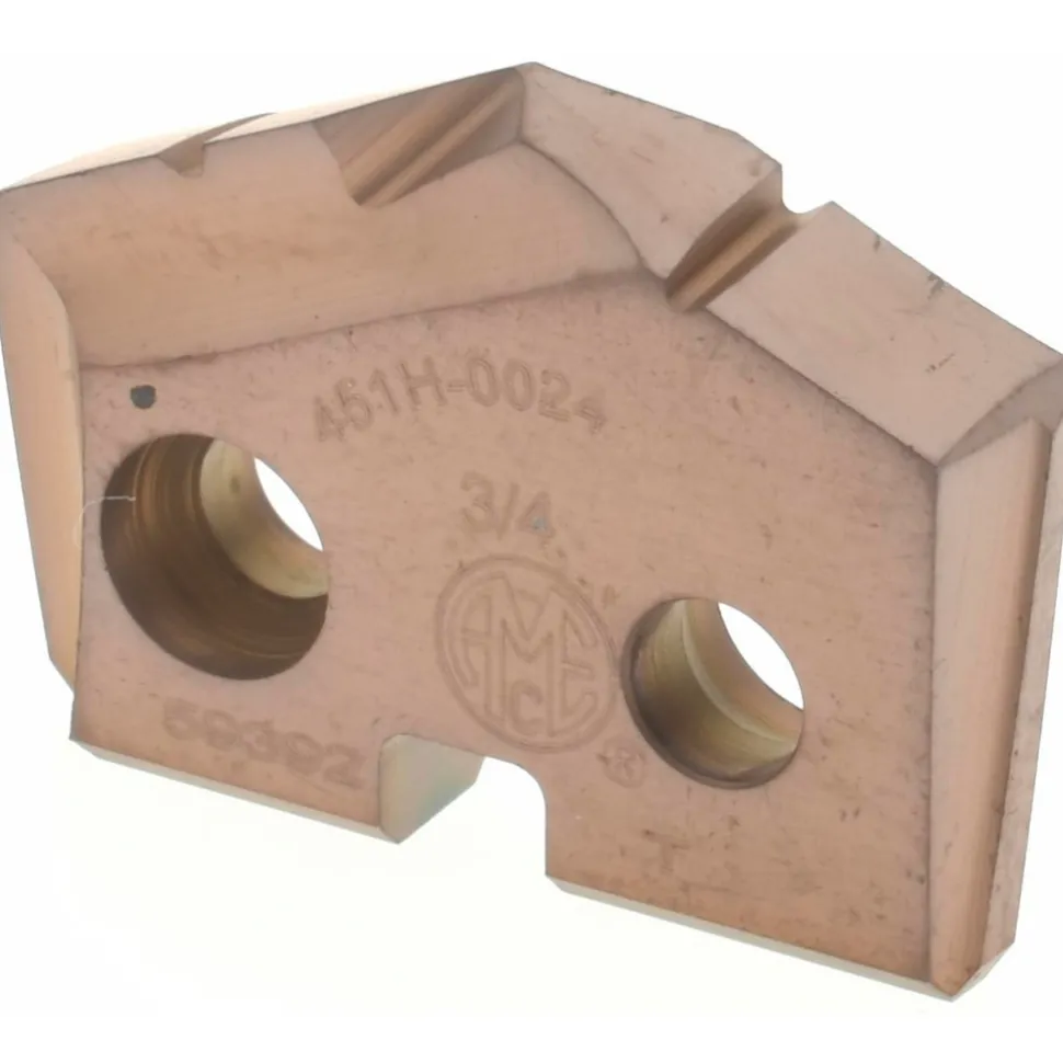 Spade Drill Insert: 3/4" Dia, Seat Size 1, Cobalt, 132 deg Point