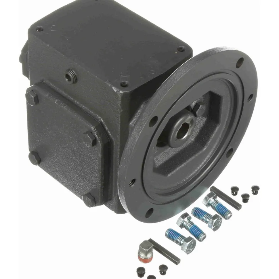 Speed Reducer: C-Face, 1.75" Center to Center Shaft, 25:1, 3/4 hp Max Input, Worm Gear